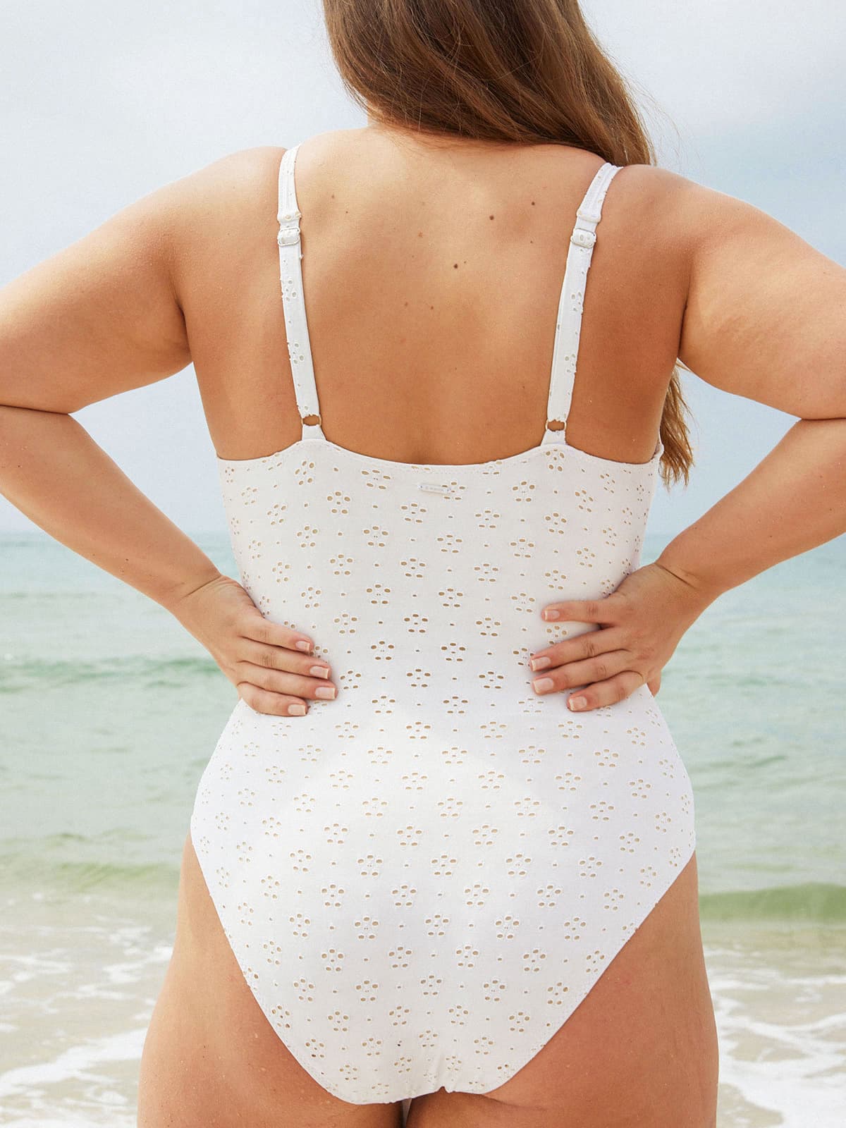 khatistore.com Exclusive: Floral Cutout One-Piece Swimsuit