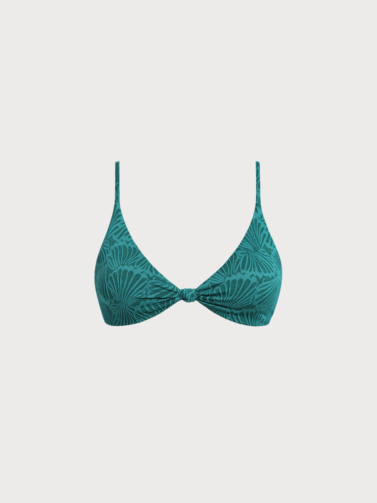 Dark Green Jacquard Bikini Top - khatistore.com