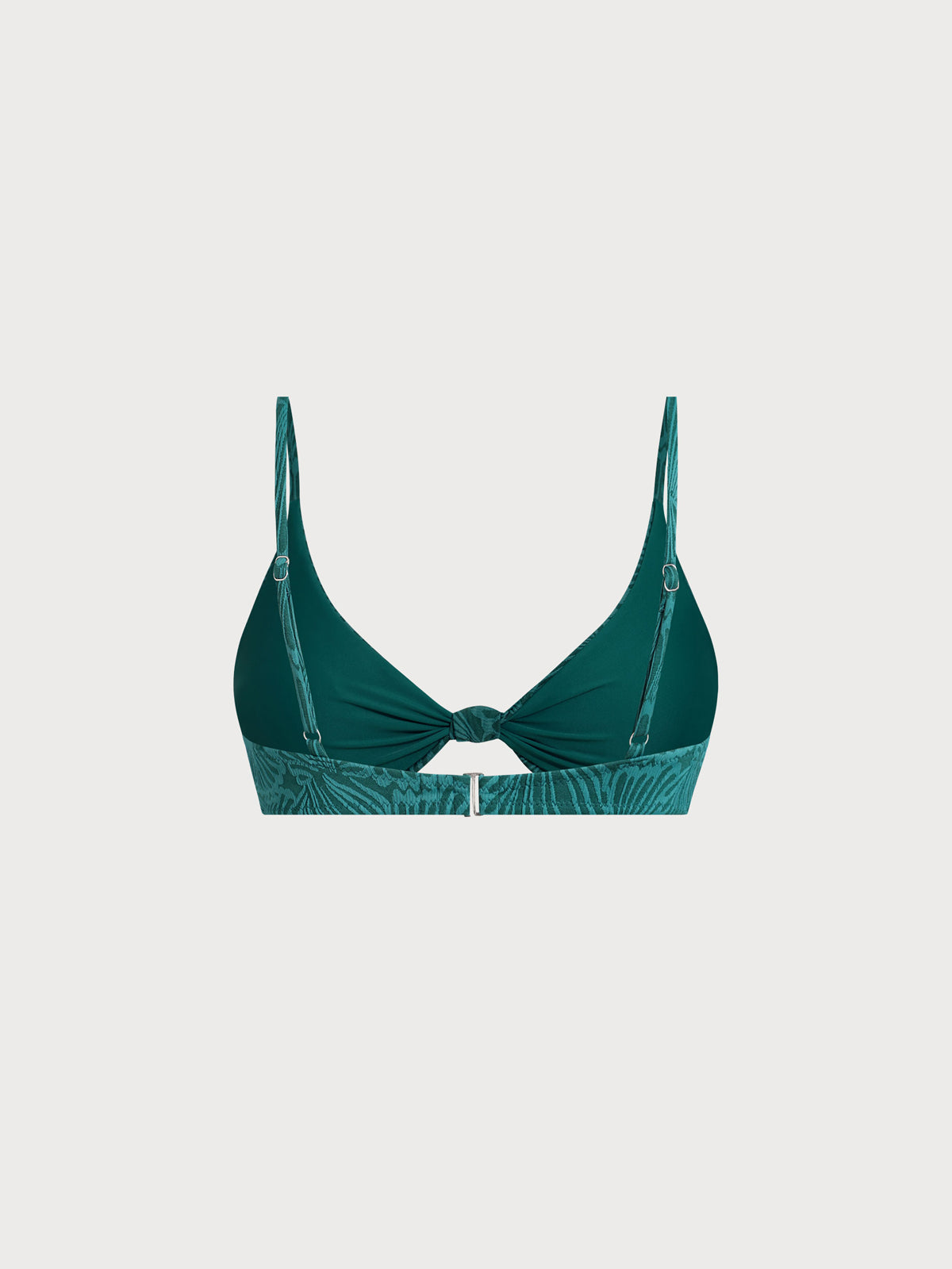 Dark Green Jacquard Bikini Top - khatistore.com
